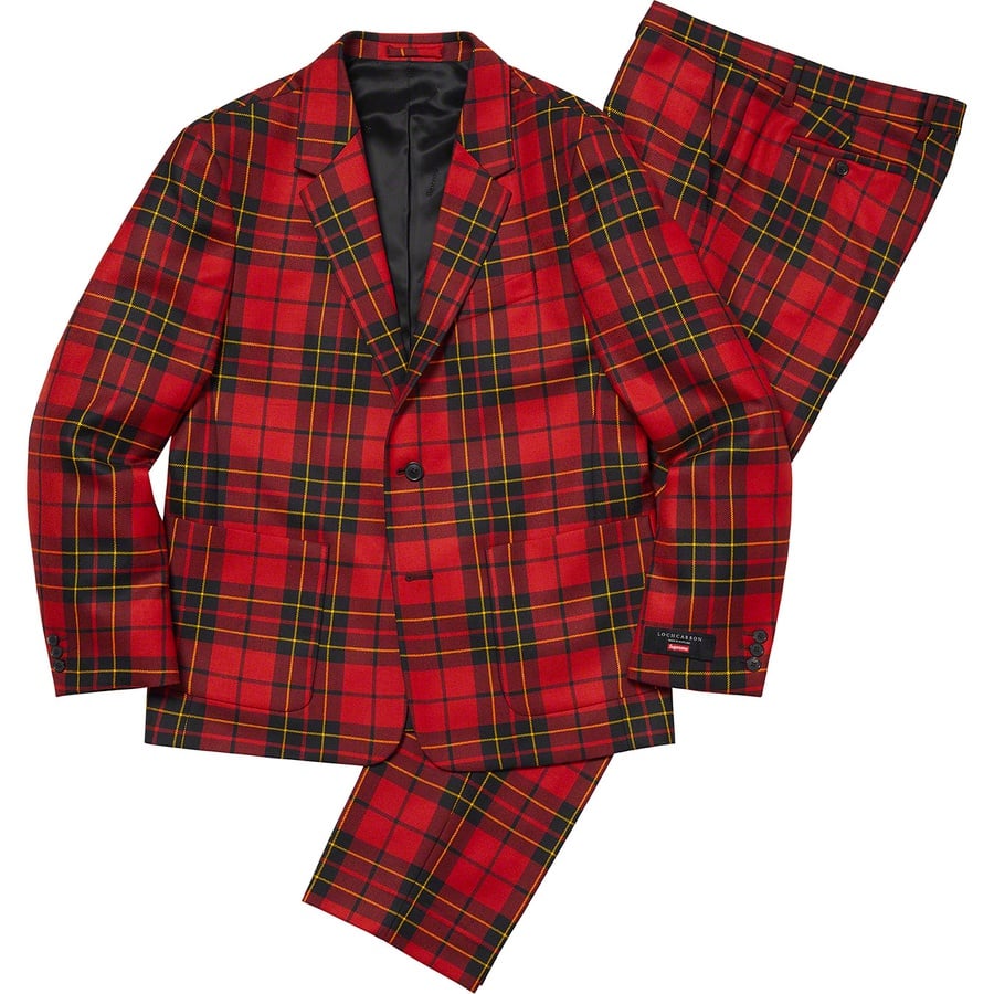 Details on Tartan Wool Suit Red from spring summer
                                                    2022 (Price is $598)