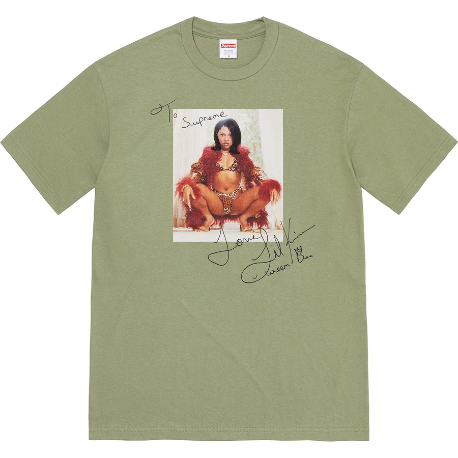 Details on Lil Kim Tee Light Olive from spring summer 2022 (Price is $48)
