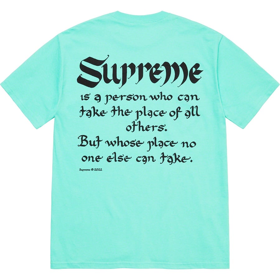 Details on Person Tee Teal from spring summer
                                                    2022 (Price is $40)