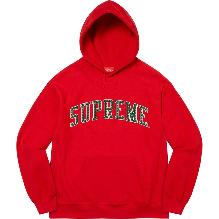 Details on Stars Arc Hooded Sweatshirt Red from spring summer
                                                    2022 (Price is $168)