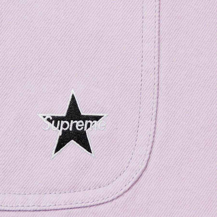 Details on Denim Chore Coat Lavender from spring summer 2022 (Price is $178)