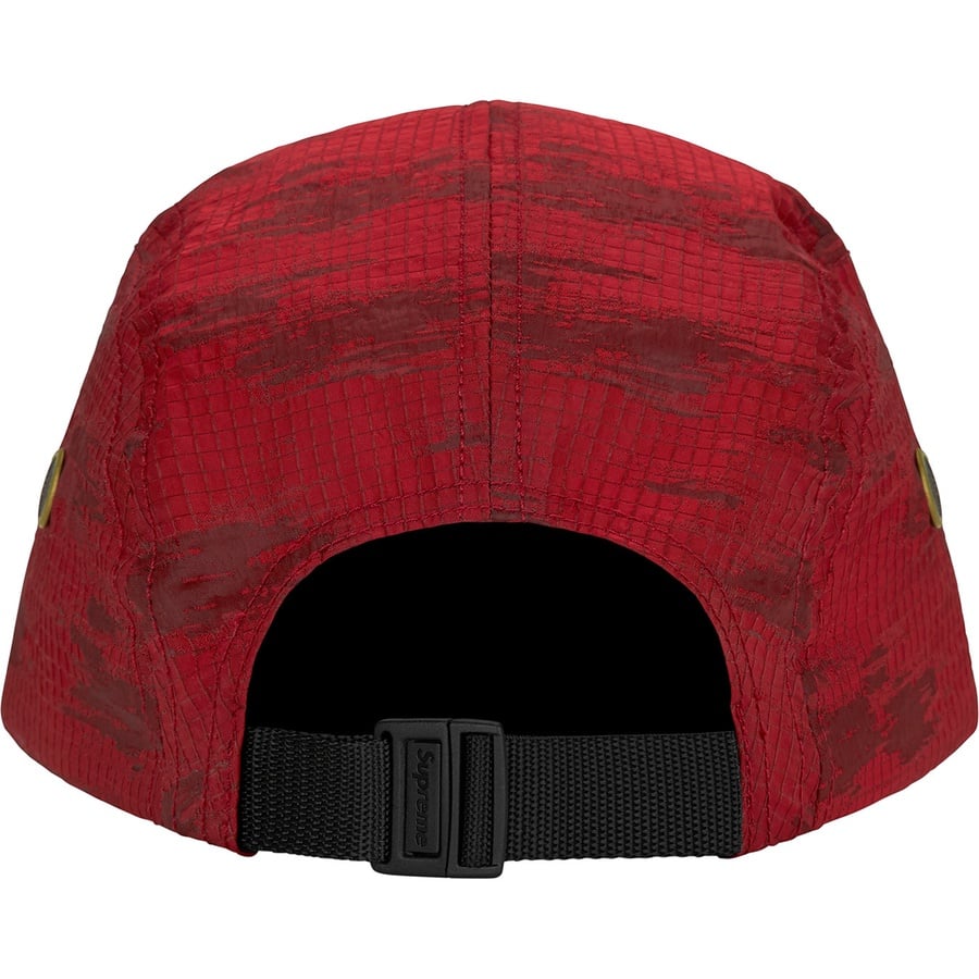 Details on Broken Camo Camp Cap Red from spring summer 2022 (Price is $48)