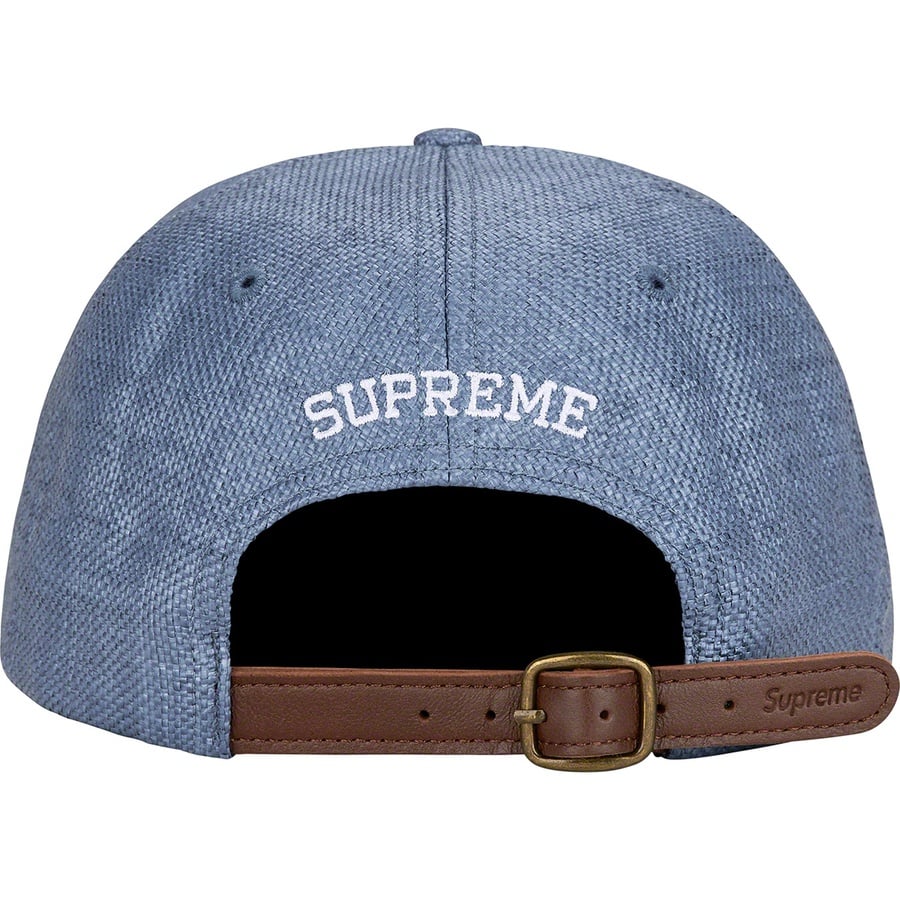 Supreme Raffia S Logo 6-Panel (SS22) - Navy - $58