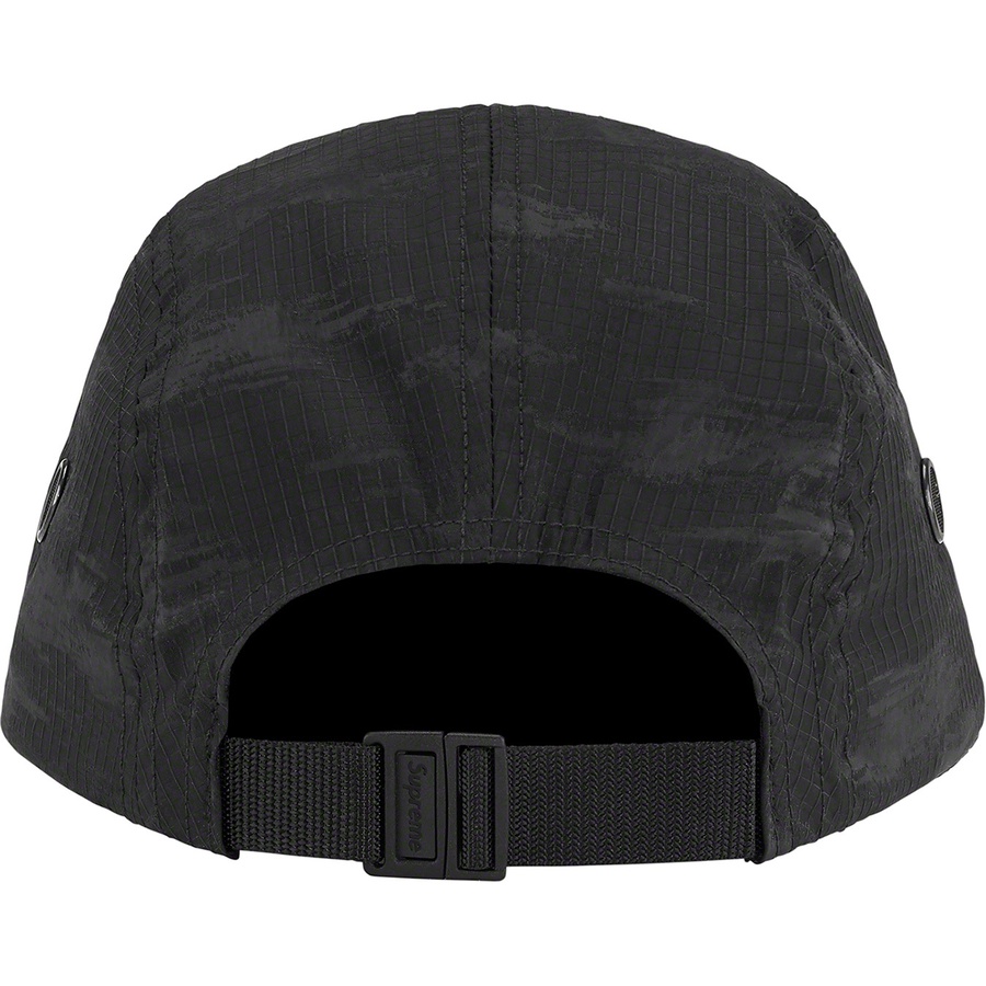 Details on Broken Camo Camp Cap Black from spring summer 2022 (Price is $48)