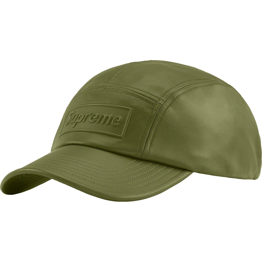 Details on GORE-TEX Leather Camp Cap Olive from spring summer
                                                    2022 (Price is $78)