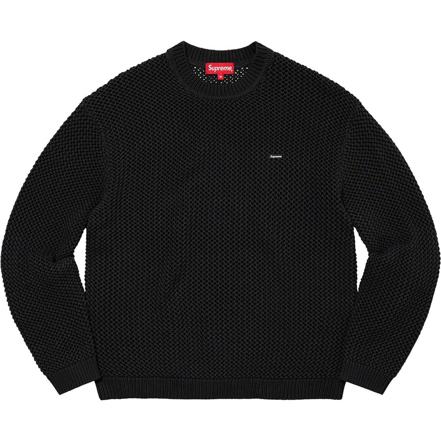 Details on Open Knit Small Box Sweater Black from spring summer
                                                    2022 (Price is $138)