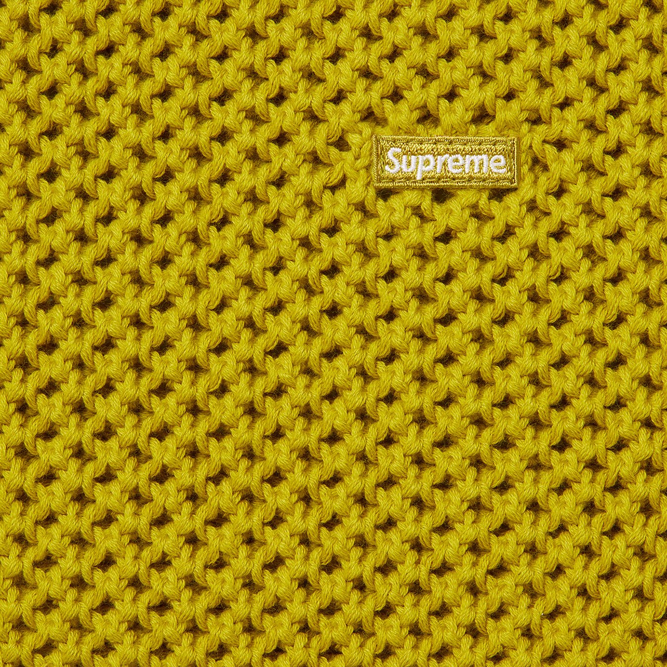 supreme open knit small box sweater navy