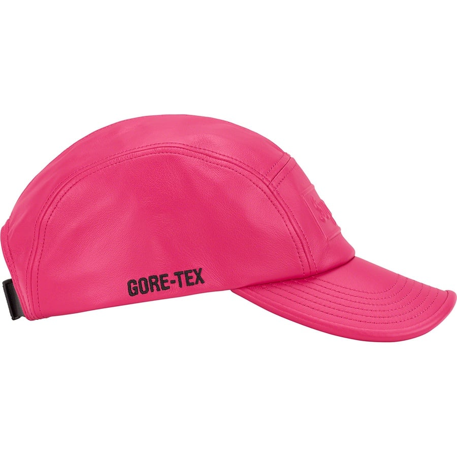 Details on GORE-TEX Leather Camp Cap Pink from spring summer
                                                    2022 (Price is $78)