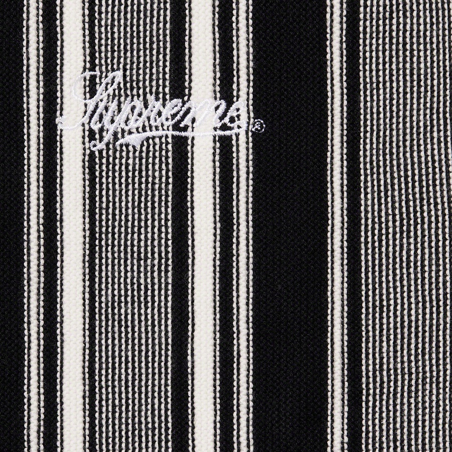 Details on Stripe Button Up Polo White from spring summer
                                                    2022 (Price is $128)