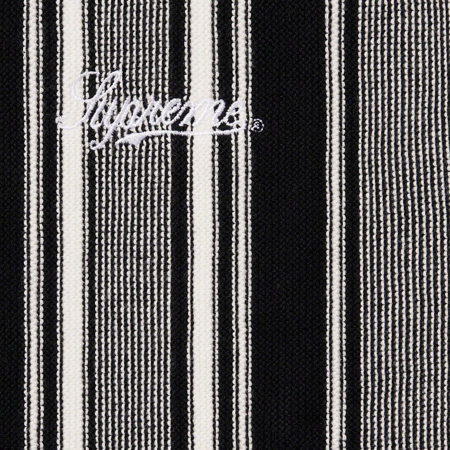 Details on Stripe Button Up Polo White from spring summer
                                                    2022 (Price is $128)