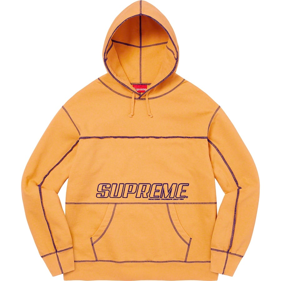 Details on Coverstitch Hooded Sweatshirt Dusty Gold from spring summer 2022 (Price is $158)