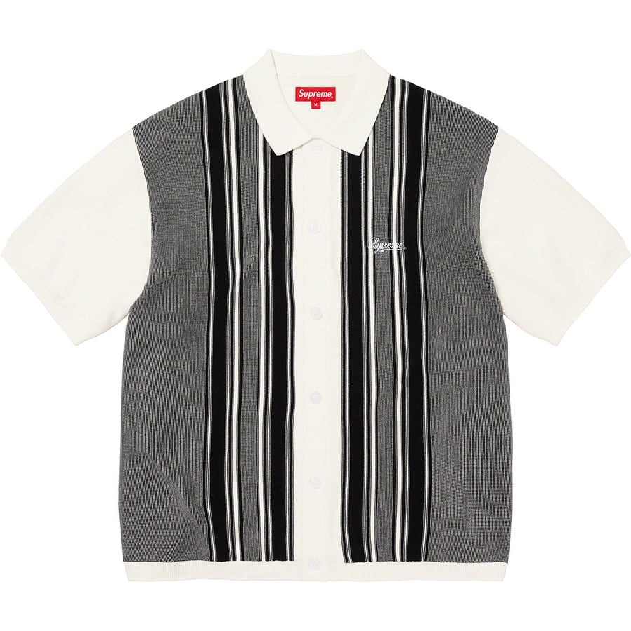 Details on Stripe Button Up Polo White from spring summer 2022 (Price is $128)