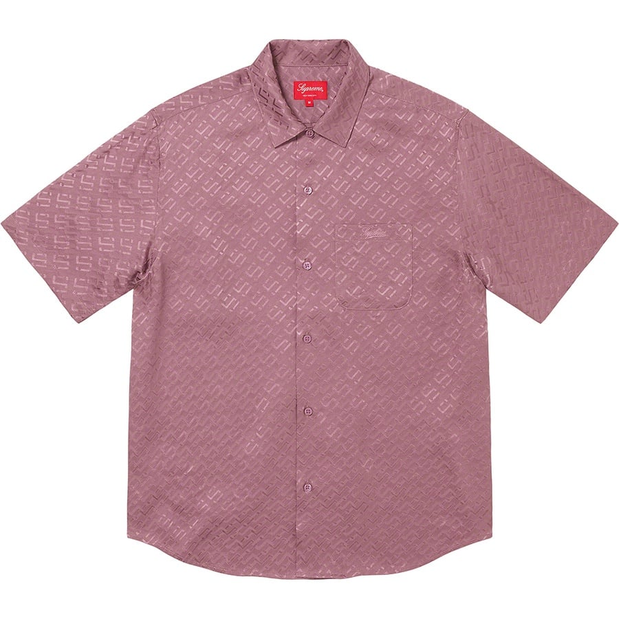 Details on Tonal Monogram Silk S S Shirt Dusty Purple from spring summer
                                                    2022 (Price is $158)