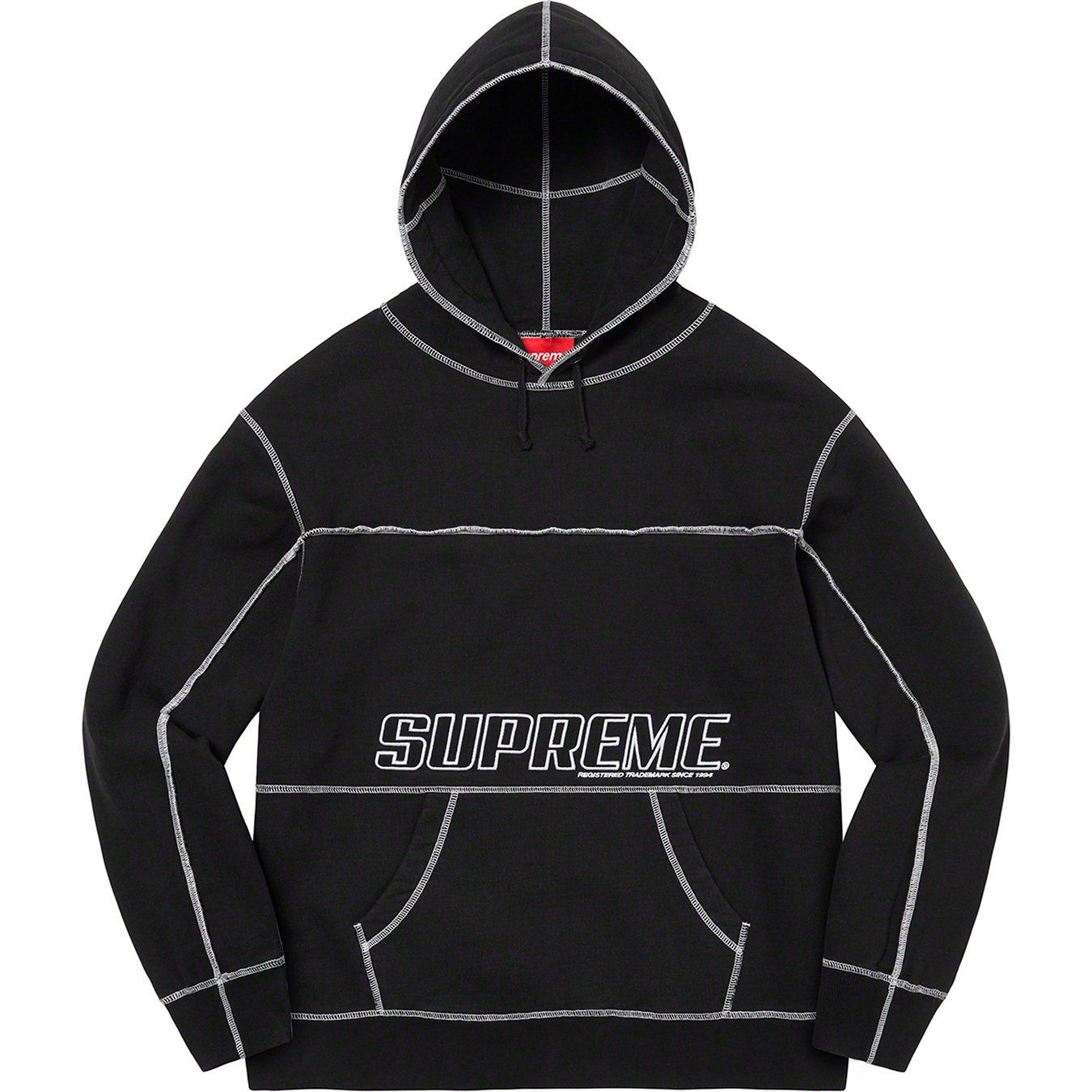 Supreme Coverstitch Hooded Sweatshirt (SS22) - Black – Reborn.