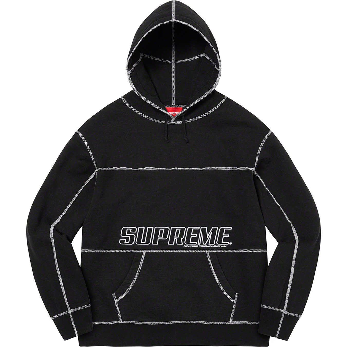 Supreme Diagonal Hooded Sweatshirt Black