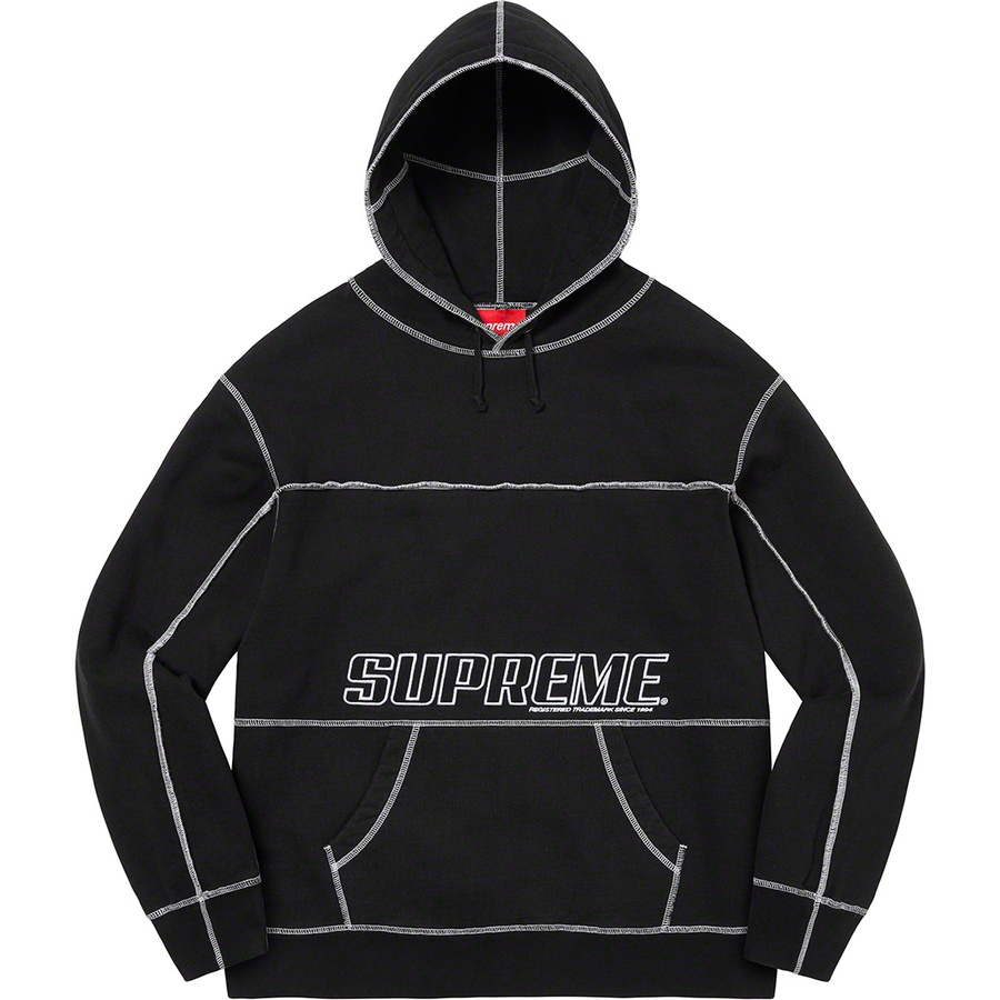 Details on Coverstitch Hooded Sweatshirt Black from spring summer
                                                    2022 (Price is $158)