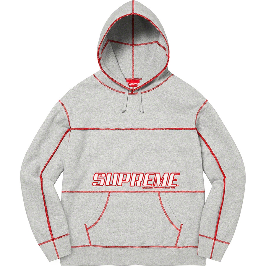 Details on Coverstitch Hooded Sweatshirt Heather Grey from spring summer
                                                    2022 (Price is $158)