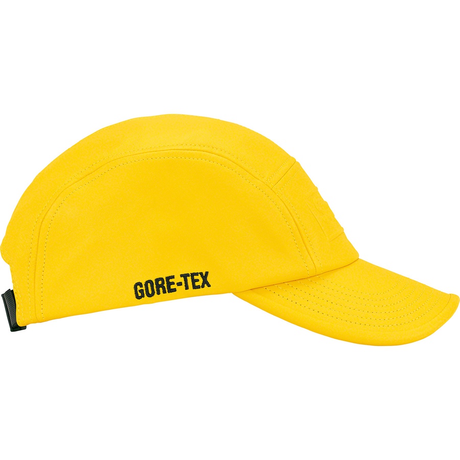 Details on GORE-TEX Leather Camp Cap Yellow from spring summer
                                                    2022 (Price is $78)