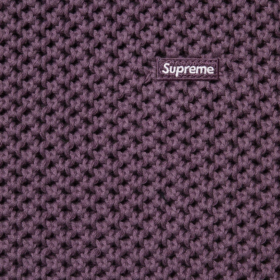 Details on Open Knit Small Box Sweater Dusty Purple from spring summer
                                                    2022 (Price is $138)