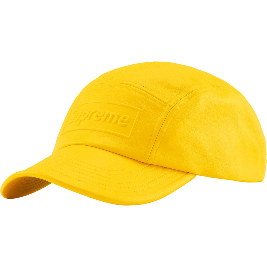Details on GORE-TEX Leather Camp Cap Yellow from spring summer
                                                    2022 (Price is $78)