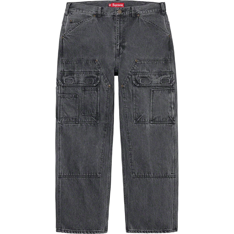 Details on Double Knee Denim Utility Pant Black from spring summer 2022 (Price is $168)