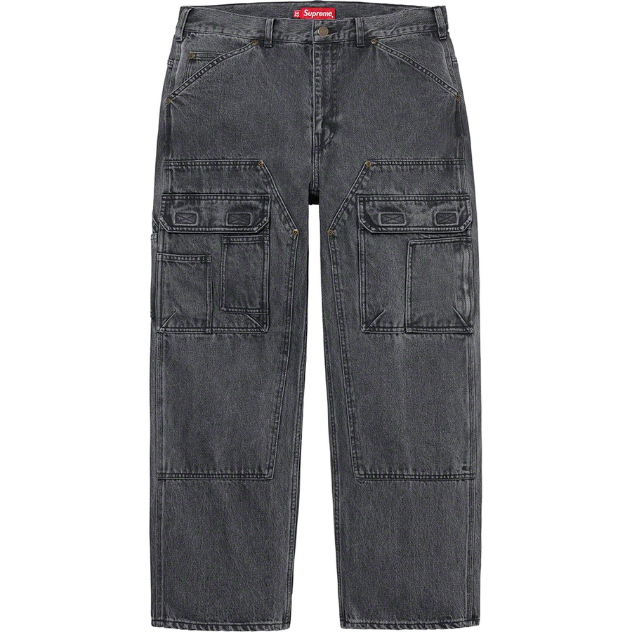 Details on Double Knee Denim Utility Pant Black from spring summer
                                                    2022 (Price is $168)