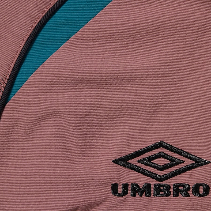 Details on Supreme Umbro Track Jacket Dusty Plum from spring summer
                                                    2022 (Price is $188)