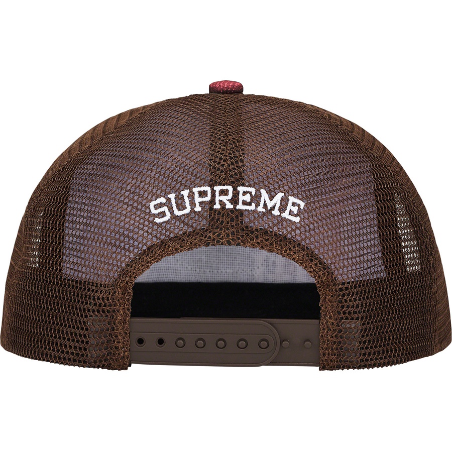 Details on Gradient Jacquard Denim Mesh Back 5-Panel Tan from spring summer 2022 (Price is $48)