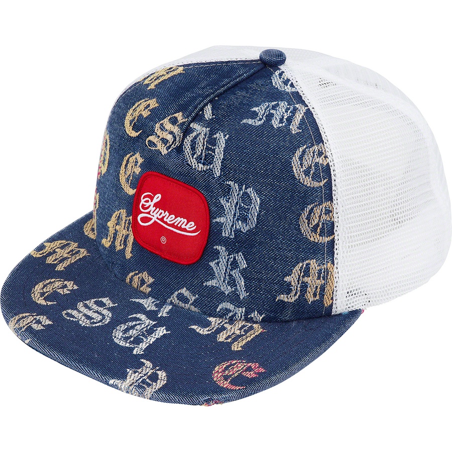 Details on Gradient Jacquard Denim Mesh Back 5-Panel Blue from spring summer
                                                    2022 (Price is $48)