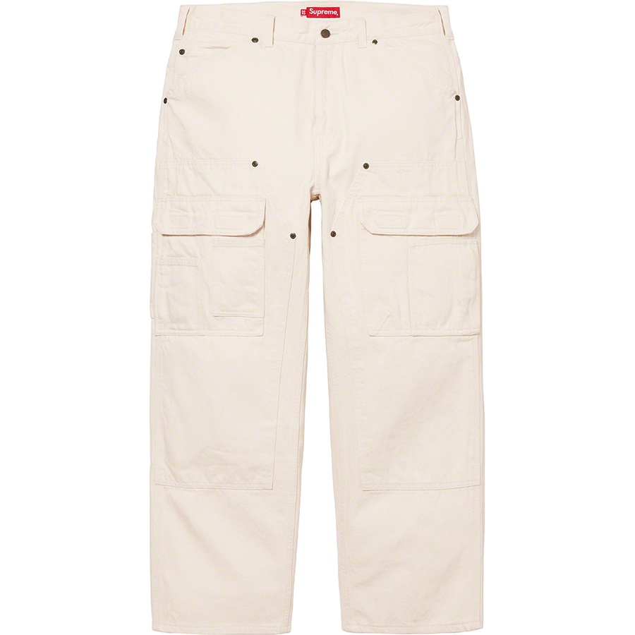 Details on Double Knee Denim Utility Pant Natural from spring summer 2022 (Price is $168)