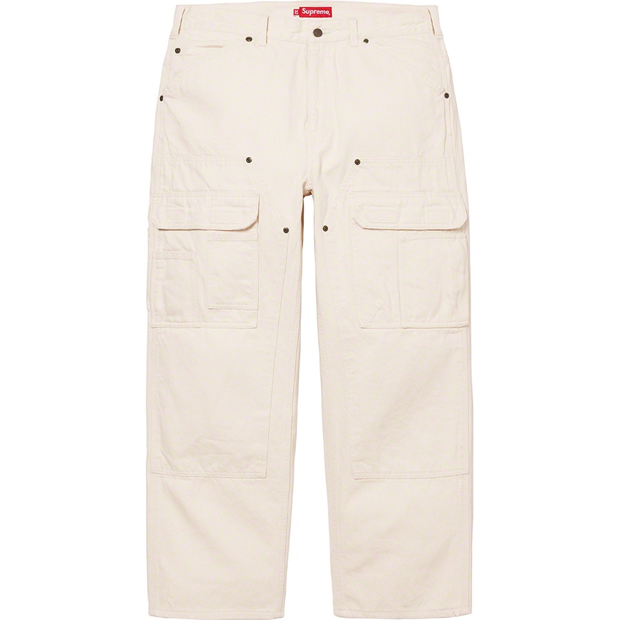 Details on Double Knee Denim Utility Pant Natural from spring summer
                                                    2022 (Price is $168)