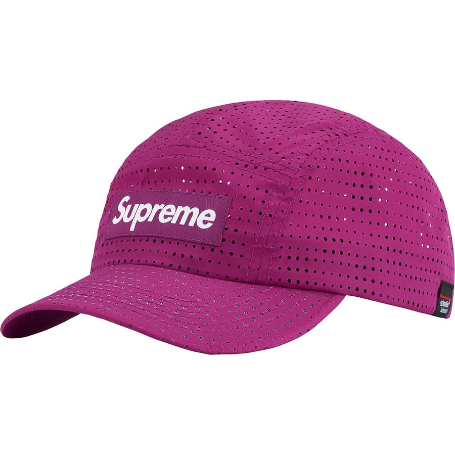 Details on Perforated Camp Cap Magenta from spring summer 2022 (Price is $48)
