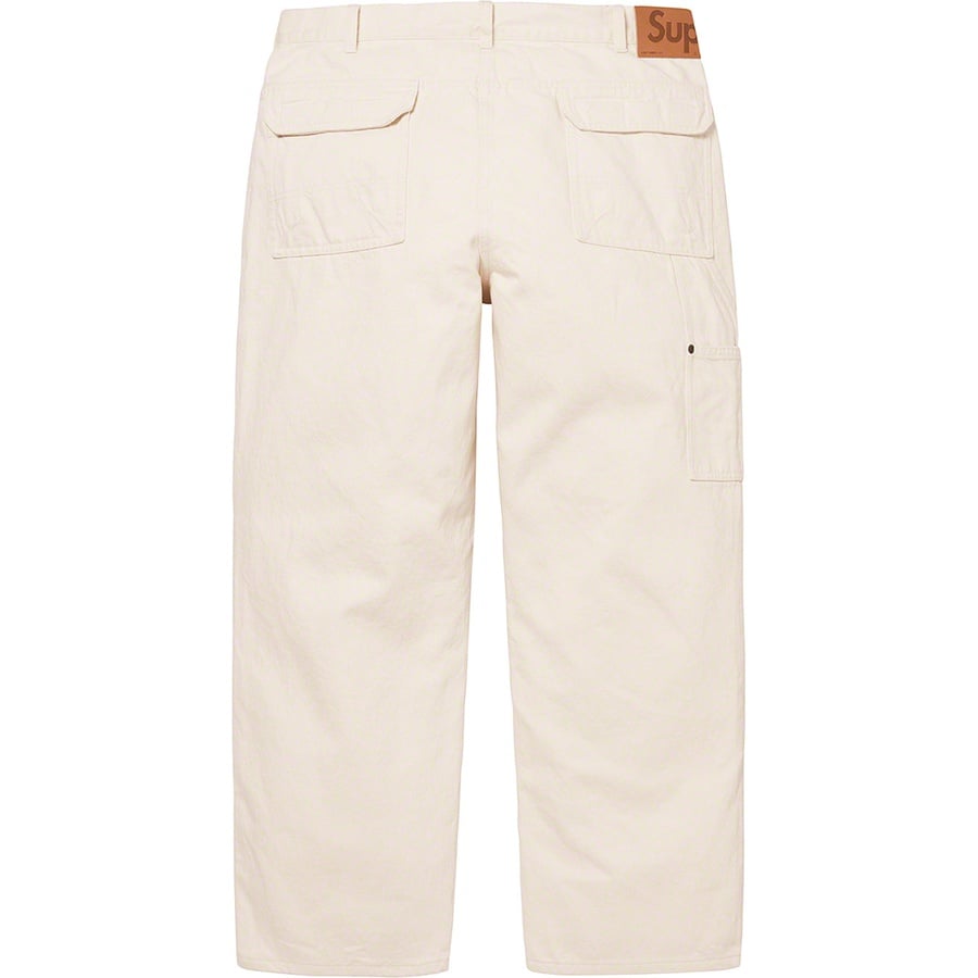Details on Double Knee Denim Utility Pant Natural from spring summer 2022 (Price is $168)