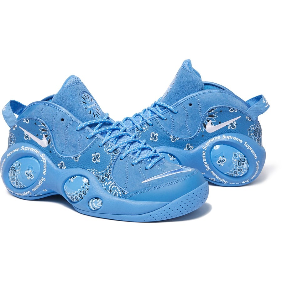 Details on Supreme Nike Zoom Air Flight 95 Light Blue from spring summer
                                                    2022 (Price is $178)