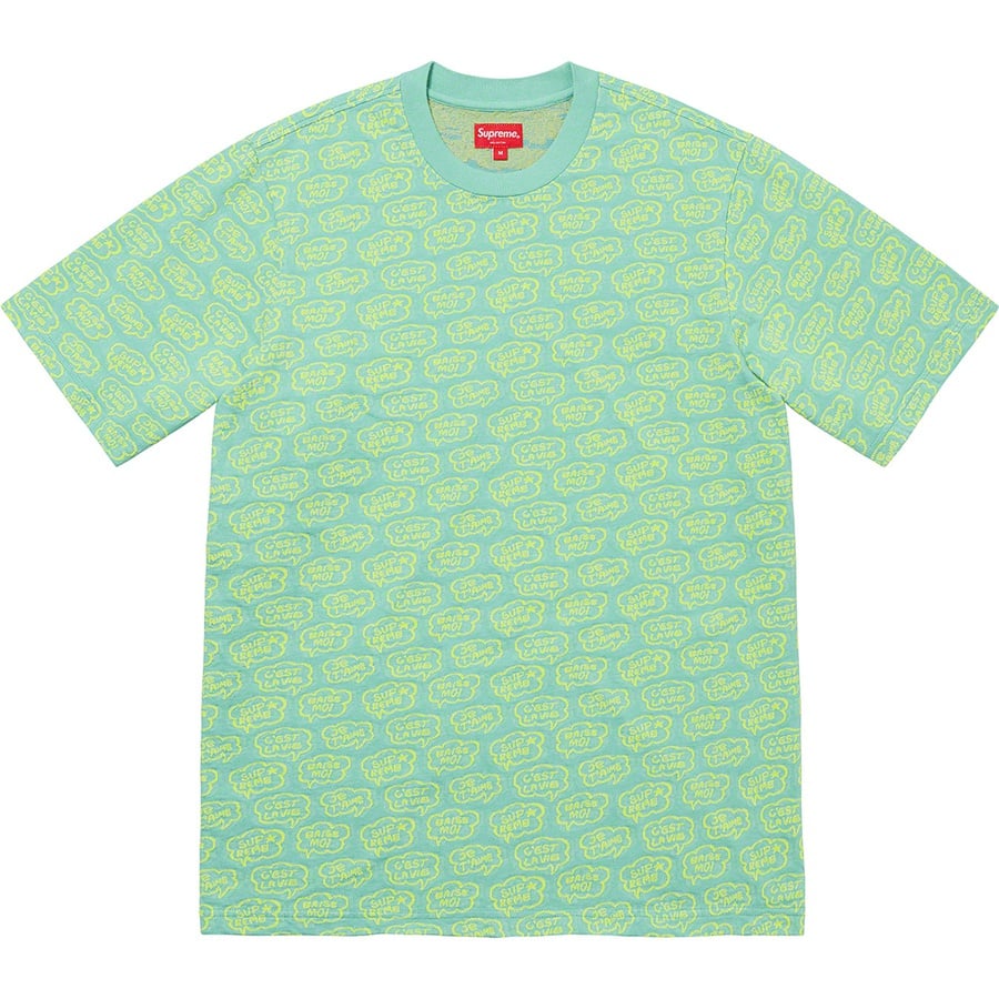 Details on Word Bubble Jacquard S S Top Dusty Aqua from spring summer
                                                    2022 (Price is $88)