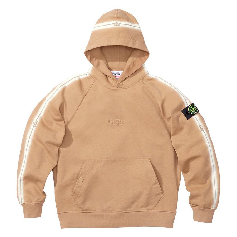 Details on Supreme Stone Island Stripe Hooded Sweatshirt  from spring summer 2022 (Price is $348)