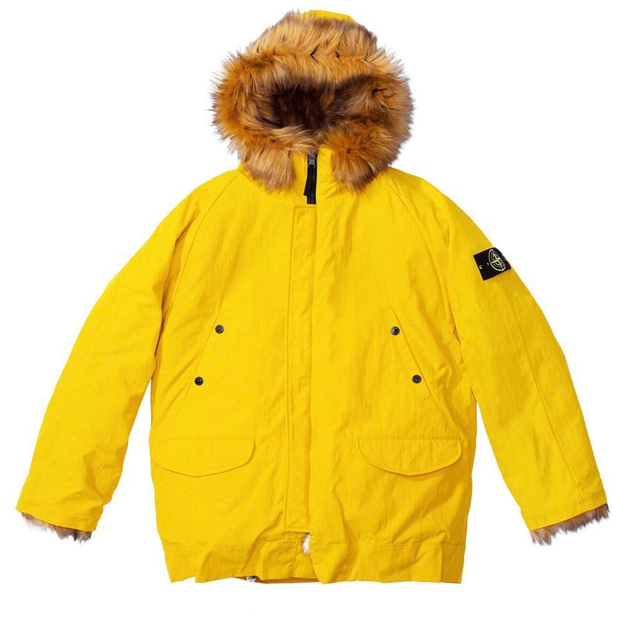 Details on Supreme Stone Island Formula Steel Reversible Faux Fur Parka  from spring summer
                                                    2022 (Price is $1898)