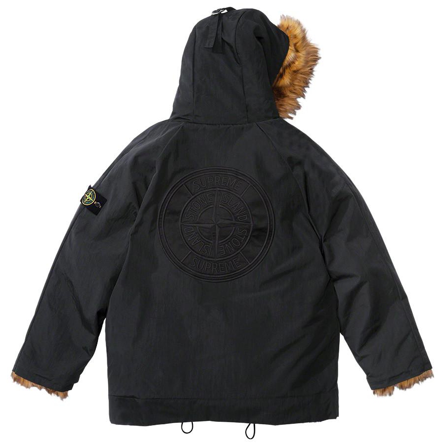 Details on Supreme Stone Island Formula Steel Reversible Faux Fur Parka  from spring summer
                                                    2022 (Price is $1898)