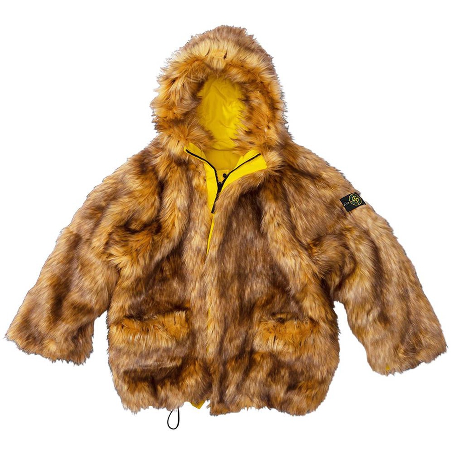 Details on Supreme Stone Island Formula Steel Reversible Faux Fur Parka  from spring summer 2022 (Price is $1898)