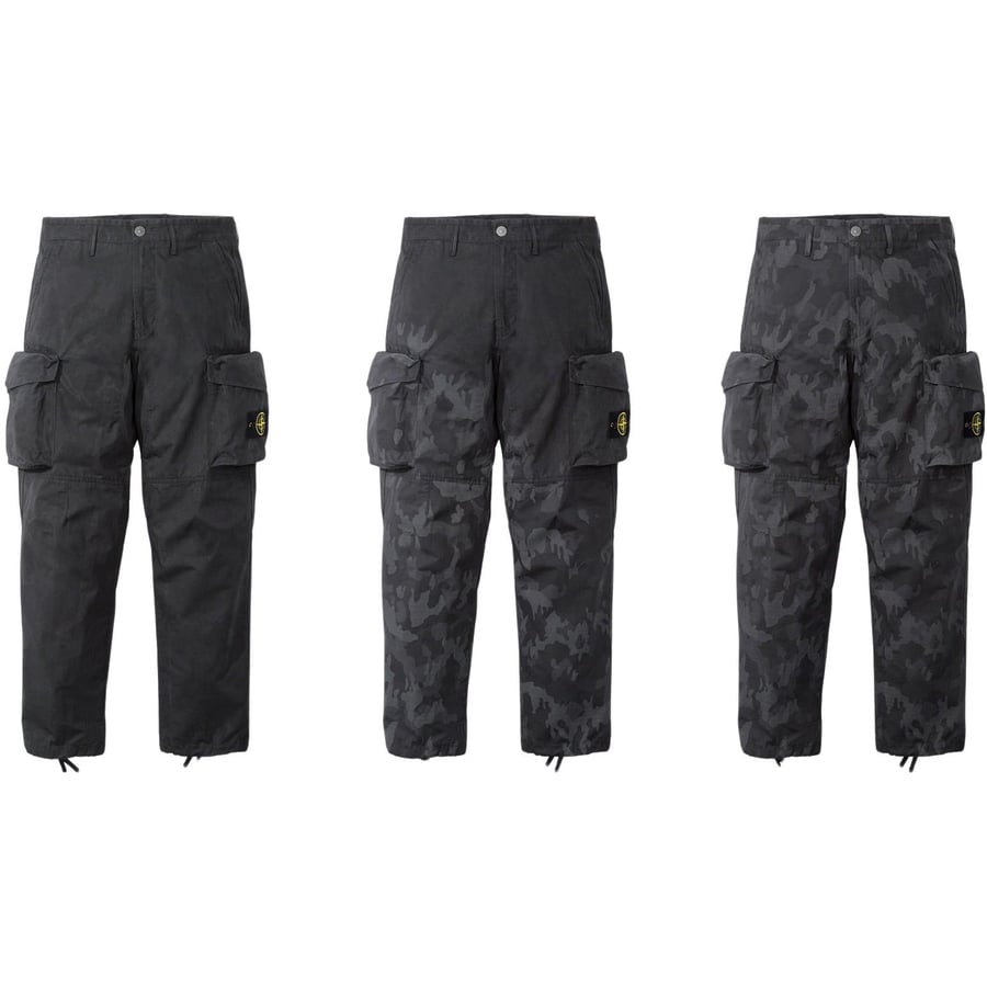 Details on Supreme Stone Island Reactive Ice Camo Ripstop Cargo Pant  from spring summer
                                                    2022 (Price is $448)