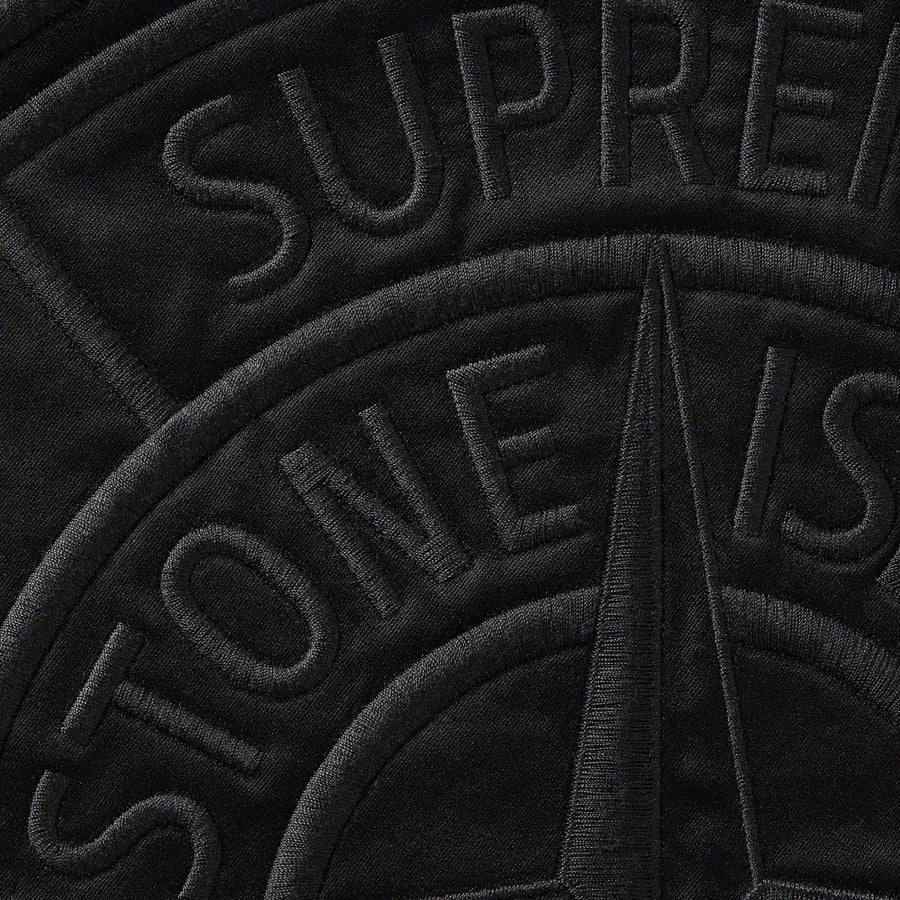 Details on Supreme Stone Island Formula Steel Reversible Faux Fur Parka Black from spring summer
                                                    2022 (Price is $1898)