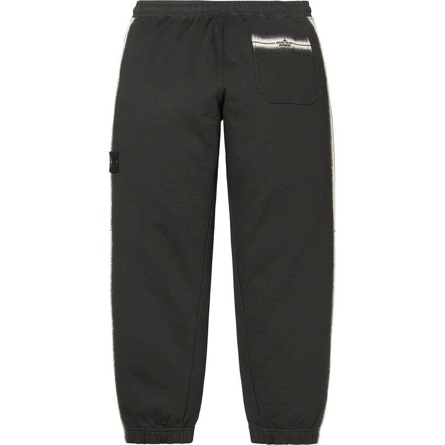 Details on Supreme Stone Island Stripe Sweatpant Black from spring summer
                                                    2022 (Price is $298)