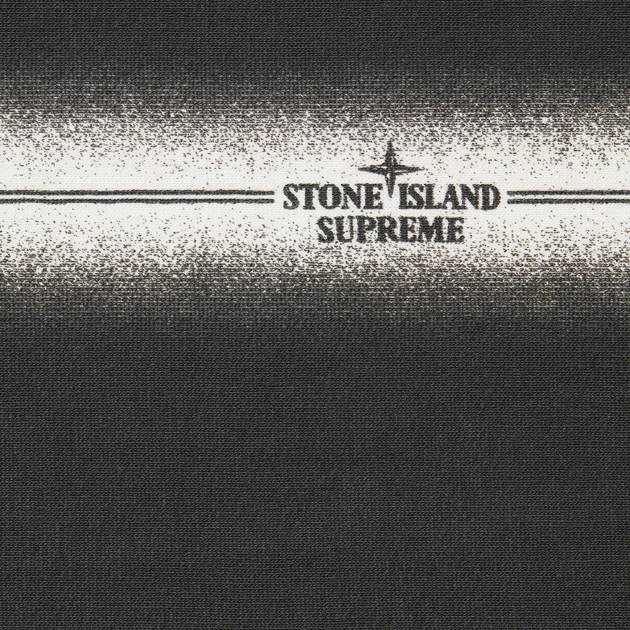 Details on Supreme Stone Island Stripe Hooded Sweatshirt Black from spring summer 2022 (Price is $348)