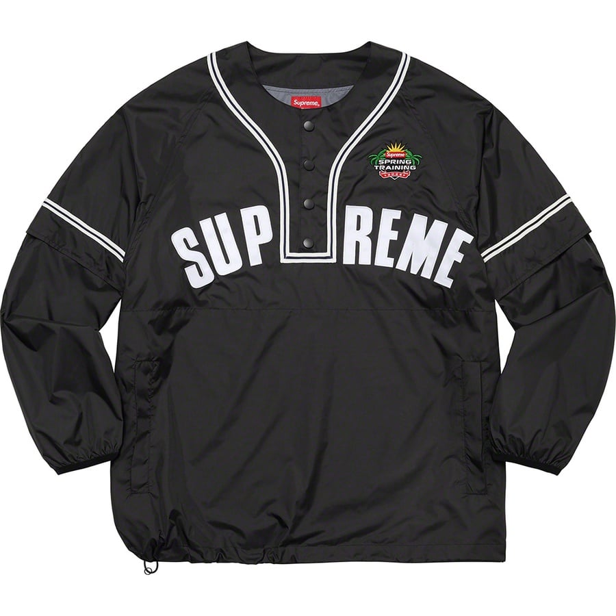 Supreme Snap-Off Sleeve L S Baseball Top (SS22) - Black - $128