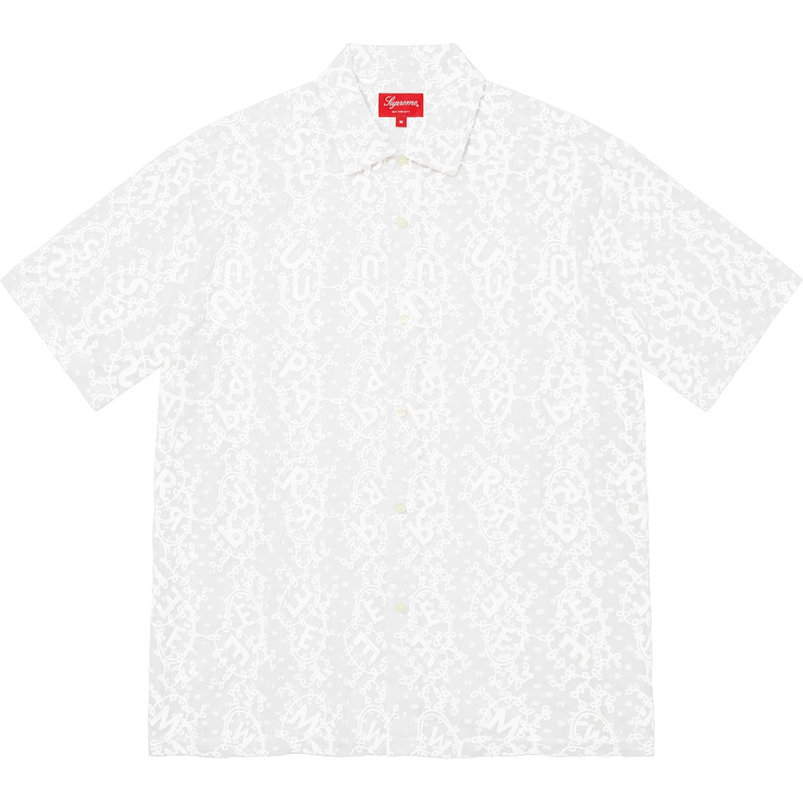 Details on Chainstitch Chiffon S S Shirt White from spring summer 2022 (Price is $138)