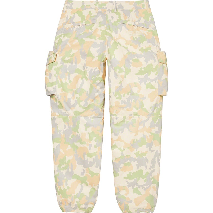 Details on Supreme Stone Island Reactive Ice Camo Ripstop Cargo Pant Tan from spring summer 2022 (Price is $448)