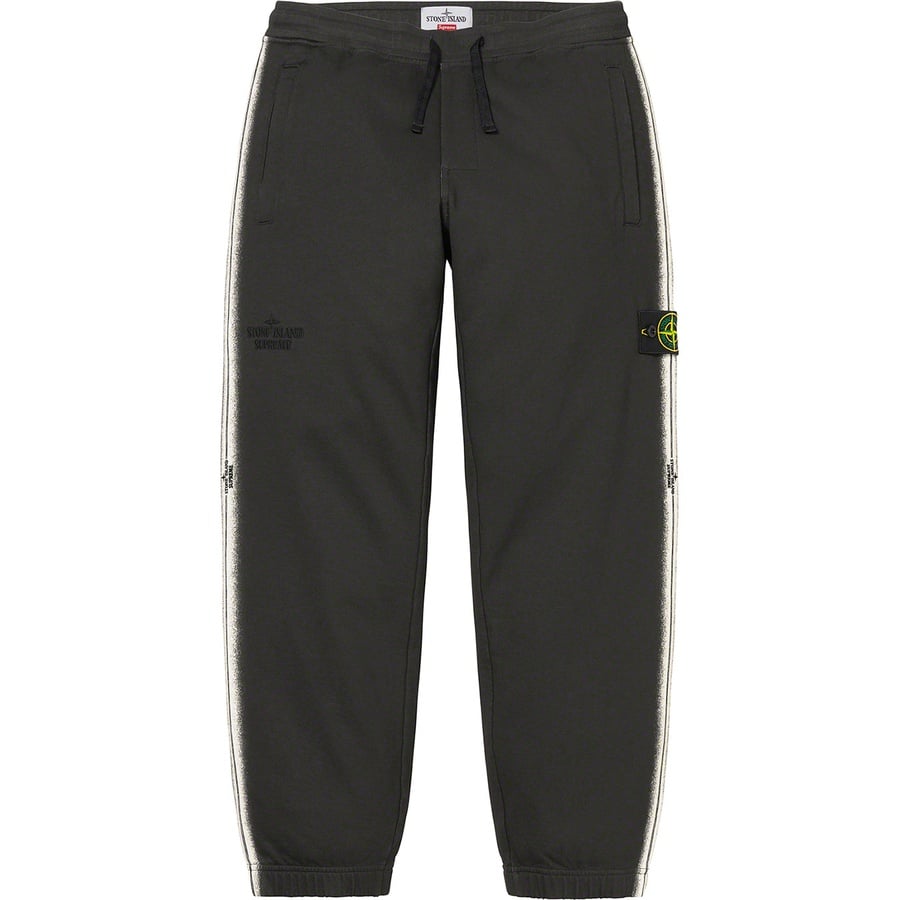 Details on Supreme Stone Island Stripe Sweatpant Black from spring summer
                                                    2022 (Price is $298)