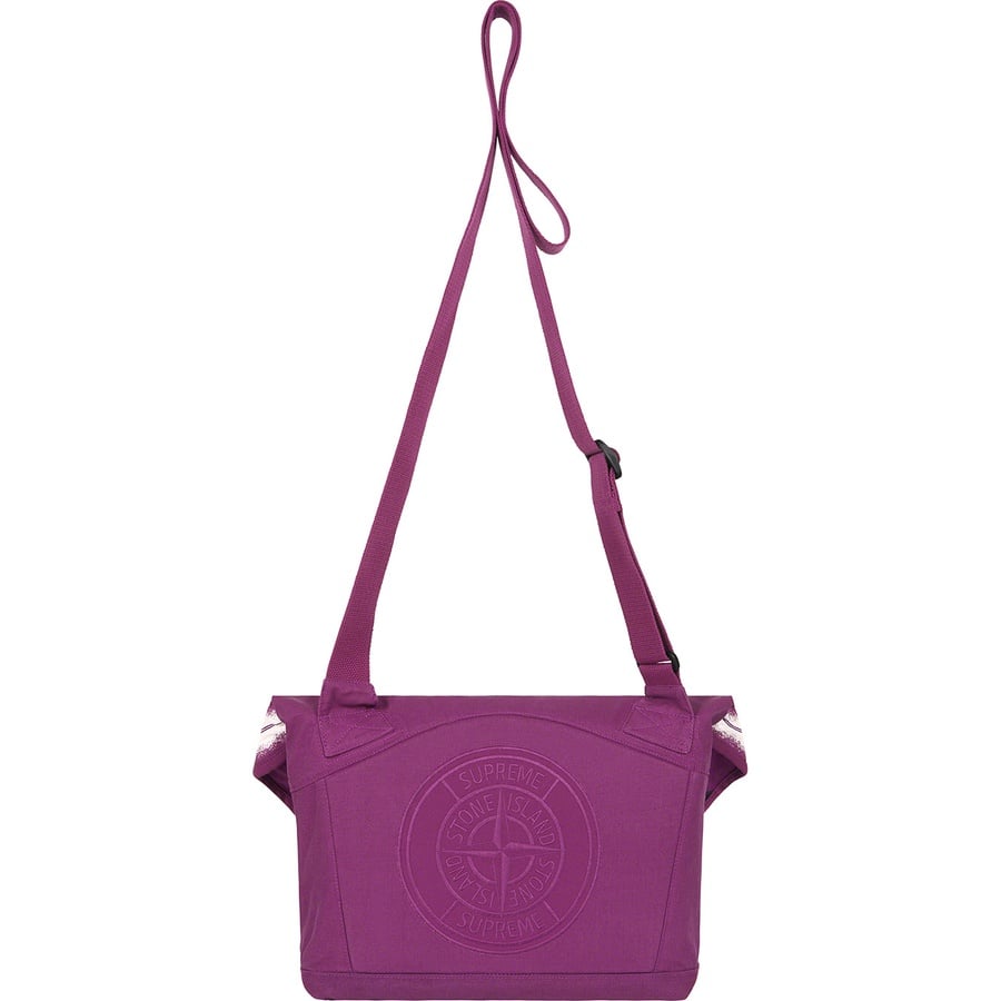 Details on Supreme Stone Island Stripe Messenger Bag Purple from spring summer
                                                    2022 (Price is $298)