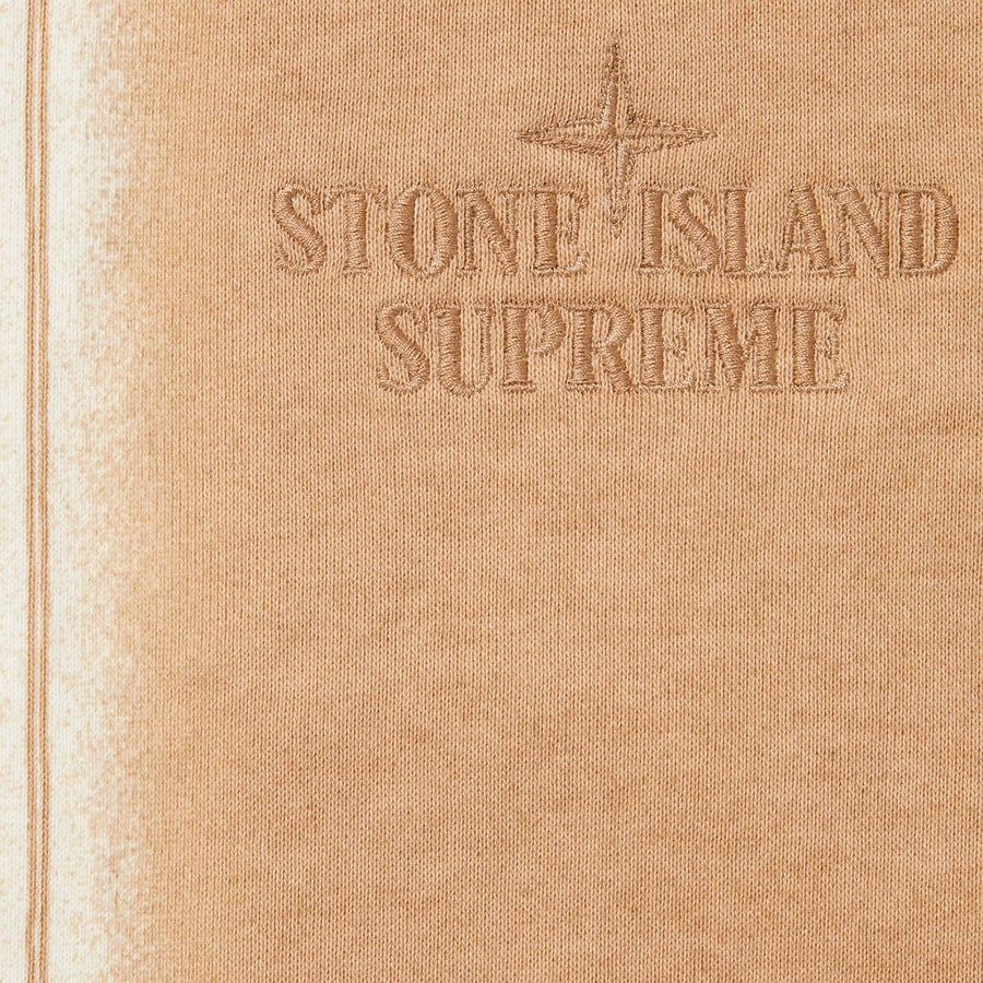 Details on Supreme Stone Island Stripe Sweatpant Tan from spring summer
                                                    2022 (Price is $298)