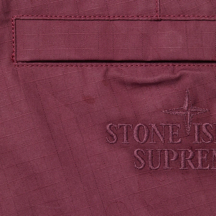 Supreme Supreme Stone Island Reactive Ice Camo Ripstop Cargo Pant (SS22) - Red - $448